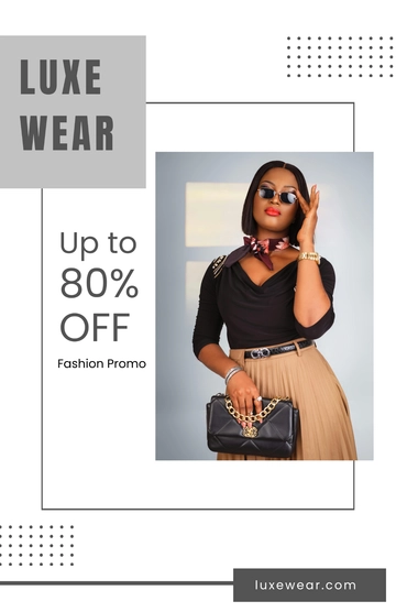 Free Modern Fashion Promotional Poster Template to Edit Online