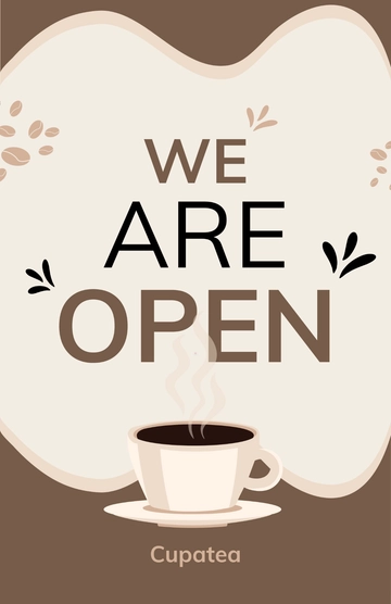 Free We Are Open Advertisement Poster Template to Edit Online
