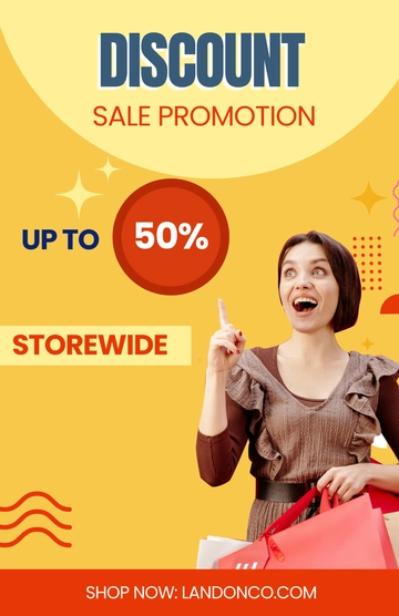 Free Discount Sale Promotional Poster Template to Edit Online