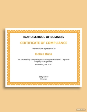 Property Management Certification Template