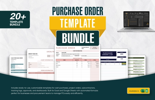 20+ Purchase Order Template Bundle