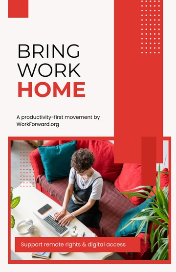 Free Work From Home Campaign Poster Template to Edit Online