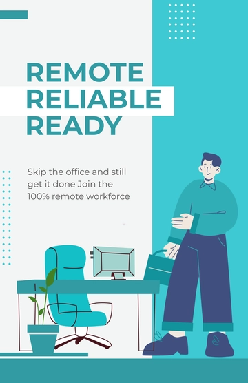 Free Work From Home Poster Template to Edit Online
