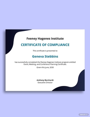 Event Management Certificate Template