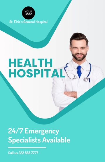 Free Health Hospital Poster Design Template to Edit Online