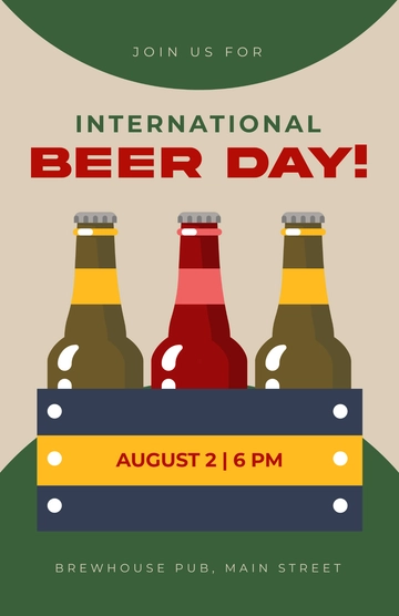 Free International Beer Day Campaign Template to Edit Online