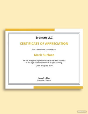 Project Training Management Certificate Template