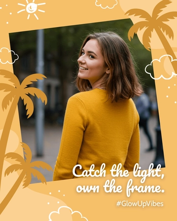 Free Portrait Instagram Frame Template to Edit Online