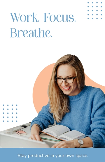 Free Minimalist Work From Home Poster Template to Edit Online