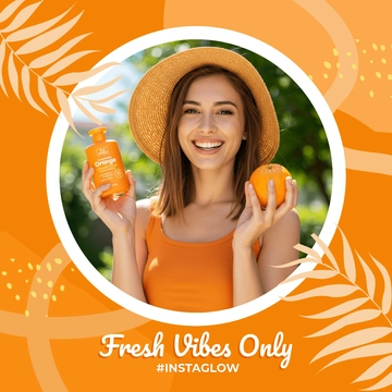Free Orange Instagram Profile Frame Template to Edit Online