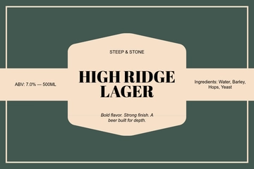 Alcoholic Beer Label Template to Download