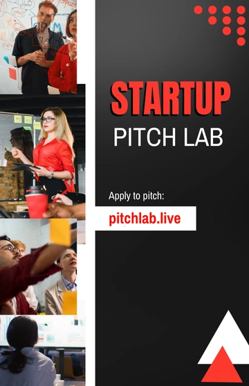 Free Modern Startup Pitch Poster Template to Edit Online