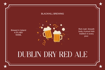 Irish Beer Label Template to Download