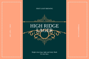 Free Pale Beer Label Template to Edit Online
