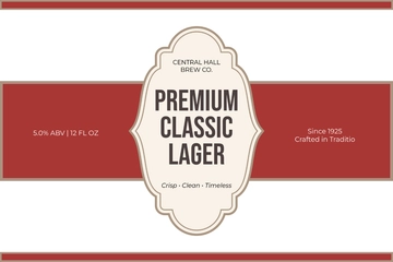 Free Classic Beer Label Template to Edit Online