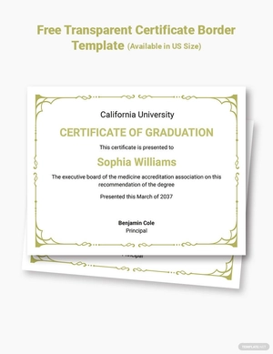 Transparent Certificate Border Template