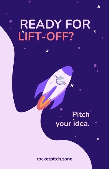 Free Simple Startup Rocket Poster Template to Edit Online