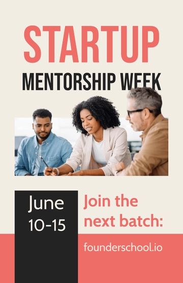 Free Startup Mentorship Poster Template to Edit Online