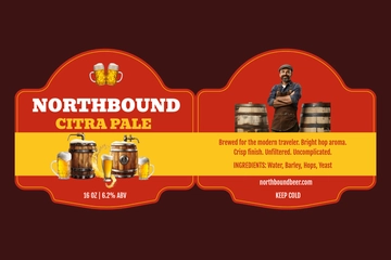 Free Beer Label with Images Template to Edit Online