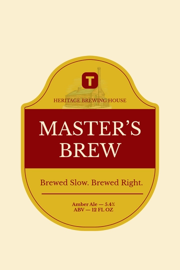 Free Brewed Beer Label Template to Edit Online