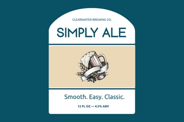 Free Simple Ale Beer Label Template to Edit Online