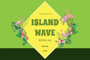 Free Tropical Background Beer Label Template to Edit Online