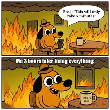 Free This is Fine Meme Template to Edit Online