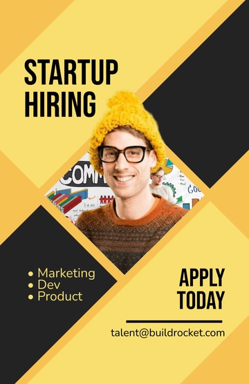Free Startup Hiring Poster Template to Edit Online