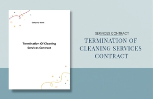 Termination of Cleaning Services Contract Template