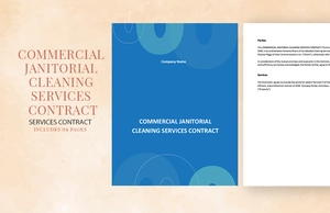 Sample Commercial Contract Cleaning Janitorial Services Template