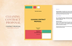 Sample Cleaning Contract Proposal Template