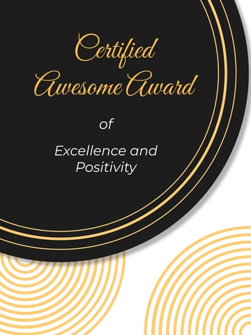 Free Awesome Award Design Template to Edit Online
