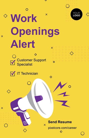 Free Work Openings Poster Template to Edit Online