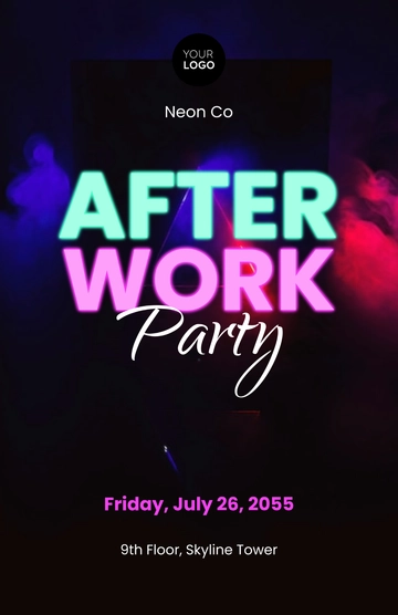 Free After Work Party Poster Template to Edit Online