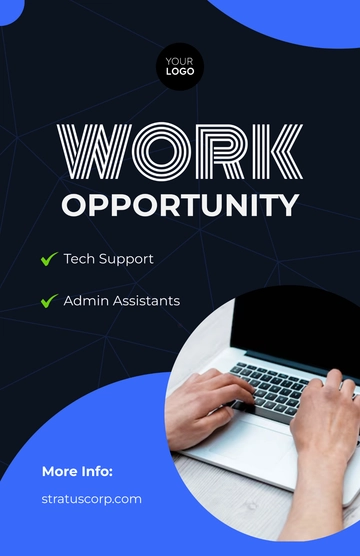 Free Online Work Poster Background Template to Edit Online