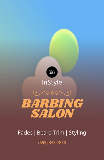 Free Brown Barbing Salon Poster Template to Edit Online