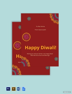 Diwali Greeting Card Template