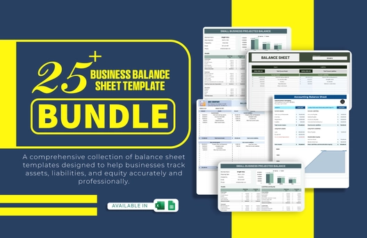 25+ Business Balance Sheet Template Bundle