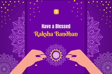 Free Traditional Raksha Bandhan Banner Template to Edit Online