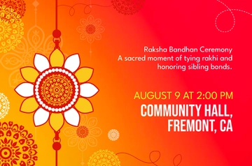 Free Raksha Bandhan Ceremony Banner Template to Edit Online