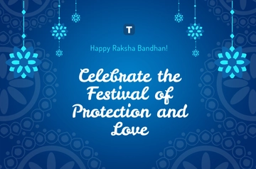 Free Gradient Blue Raksha Bandhan Banner Template to Edit Online