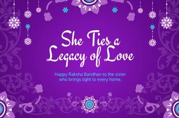 Free Aesthetic Raksha Bandhan Sister Banner Template to Edit Online
