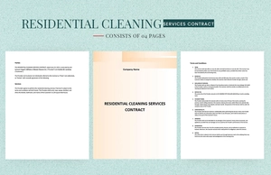 Residential Cleaning Services Contract Template
