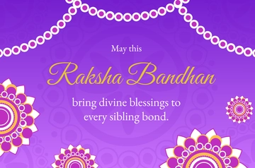Free Religious Raksha Bandhan Banner Template to Edit Online