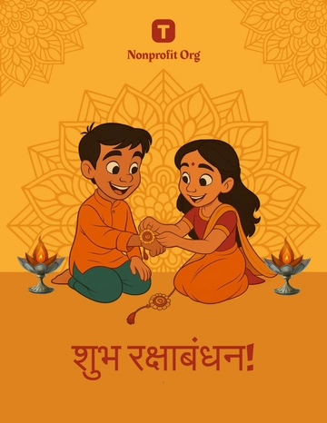 Free Hindi Raksha Bandhan Flyer Template to Edit Online