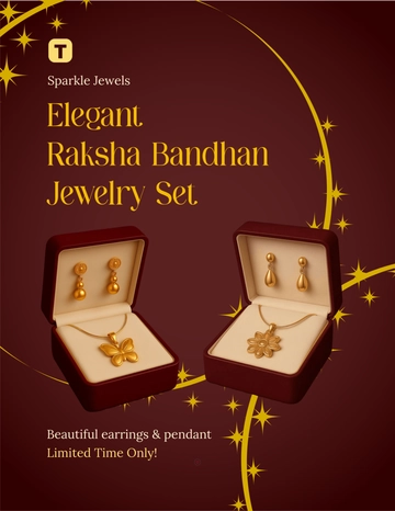 Free Jewelry Raksha Bandhan Flyer Template to Edit Online