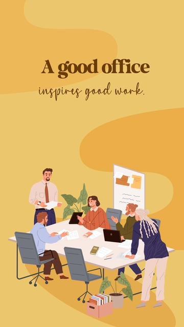 Free Office Wallpaper Template to Edit Online