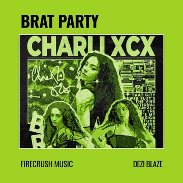 Free Colorful Brat Party Album Cover Template to Edit Online