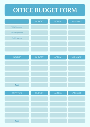 Free Office Budget Form Template to Edit Online
