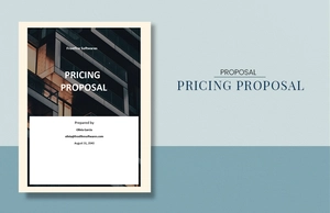 Pricing Proposal Template Pricing Proposal Template